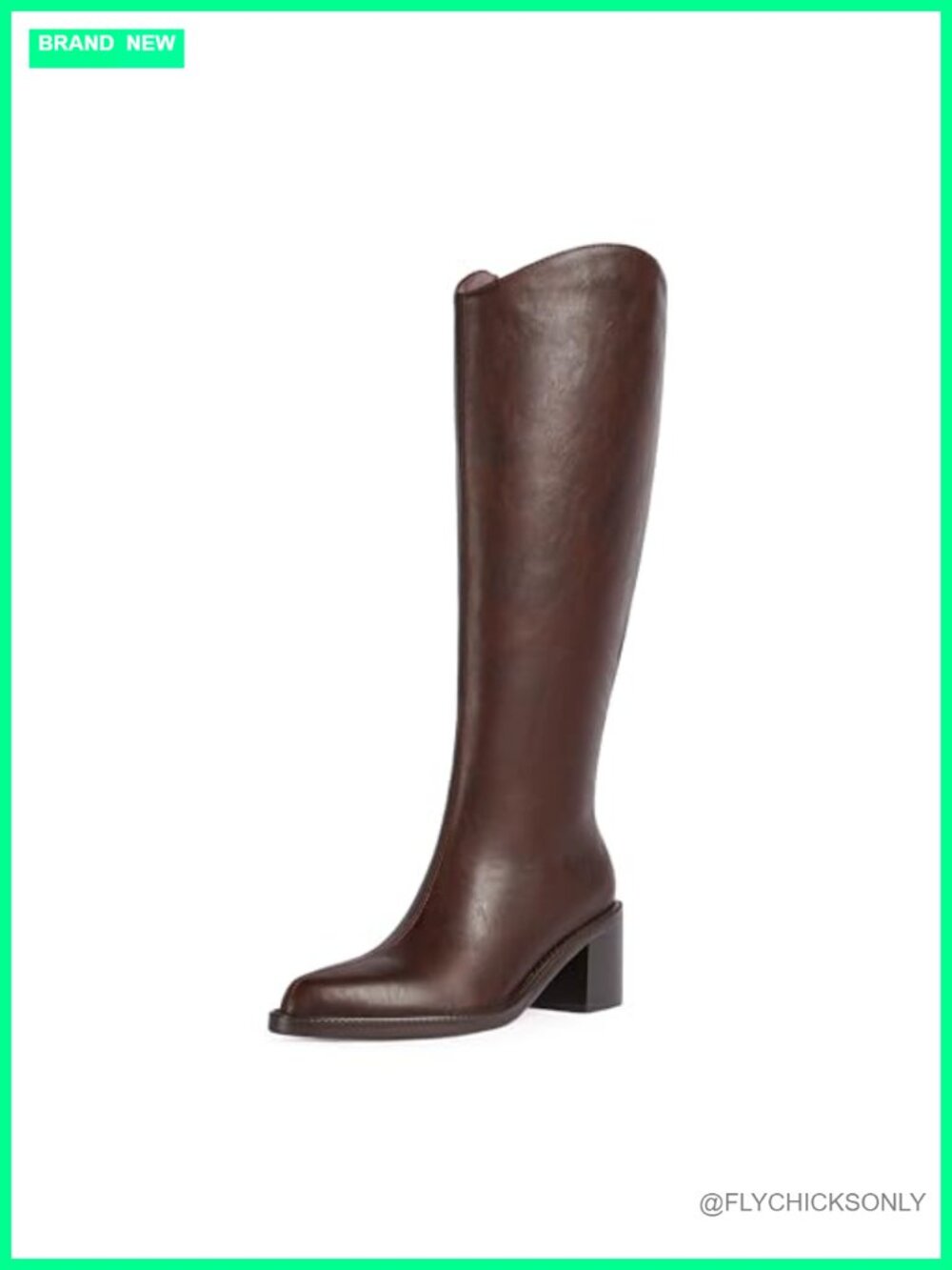Knee High Boots Pointed Toe Chunky Block Heel Faux Suede Tall Boots
